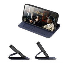 Заредете изображение във визуализатора на галерията – Dux Ducis Skin X2 case Samsung Galaxy S23 flip case wallet stand blue
