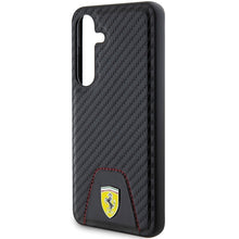 Заредете изображение във визуализатора на галерията – Original FERRARI hardcase Carbon Stitched Bottom FEHCS24SN3PUK for Samsung Galaxy  S24 Black
