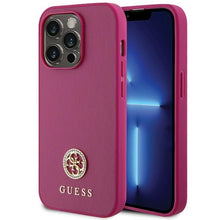 Заредете изображение във визуализатора на галерията – Original Case GUESS Strass Metal Logo GUHCP15XPS4DGPP for Iphone 15 Pro Max pink
