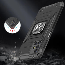 Заредете изображение във визуализатора на галерията – Wozinsky Ring Armor Case Kickstand Tough Rugged Cover for Samsung Galaxy M31s red
