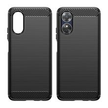 Заредете изображение във визуализатора на галерията – Carbon Case case for Oppo A17 flexible silicone carbon cover black

