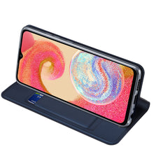 Заредете изображение във визуализатора на галерията – Dux Ducis Skin Pro case for Samsung Galaxy A04e flip cover card wallet stand blue
