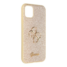 Заредете изображение във визуализатора на галерията – Original faceplate case GUESS GUHCN61HG4SGD for iPhone 11 (Fixed Glitter Big 4G / gold)
