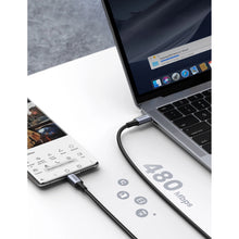 Заредете изображение във визуализатора на галерията – Ugreen US316 USB-C / USB-C cable 480Mb/s 5A 0.5m - gray
