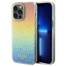 Заредете изображение във визуализатора на галерията – Original faceplate case GUESS GUHCP13LHDECMI for iPhone 13 Pro (IML Faceted Mirror / disco iridescent)
