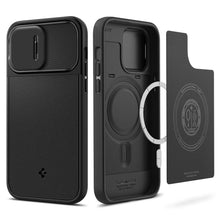 Заредете изображение във визуализатора на галерията – Spigen optik armor mag гръб за  iphone 14 pro max black
