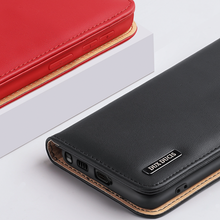 Заредете изображение във визуализатора на галерията – Dux Ducis Hivo Case for Samsung Galaxy S23 Ultra Flip Cover Wallet Stand RFID Blocking Brown
