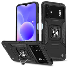 Заредете изображение във визуализатора на галерията – Wozinsky Ring Armor Case for Xiaomi Redmi Note 11E /Redmi 10 5G / Redmi 10 Prime+ 5G / Poco M4 5G Armor Cover Magnetic Holder Ring Black

