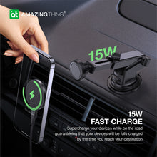 Заредете изображение във визуализатора на галерията – Amazing Thing Car holder Explorer Pro Mag with Magsafe charger TP15WMB to dashboard and air vent black
