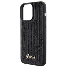 Заредете изображение във визуализатора на галерията – Guess Sequin Script Metal case for iPhone 15 Pro Max - black

