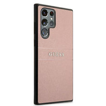 Заредете изображение във визуализатора на галерията – Guess GUHCS22LPSASBPI S22 Ultra S908 pink / pink Saffiano Stripe
