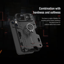 Заредете изображение във визуализатора на галерията – Nillkin CamShield Armor TPU+PC for Iphone 13 blue
