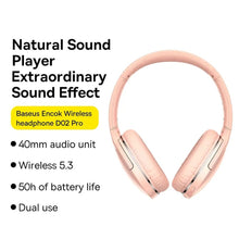 Заредете изображение във визуализатора на галерията – BASEUS wireless headphone ENOCK D02 Pro pink NGTD010304
