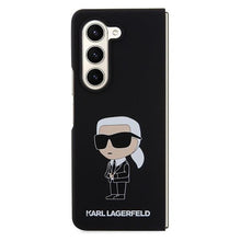 Заредете изображение във визуализатора на галерията – Karl Lagerfeld KLHCZFD5SNIKBCK Z Fold5 hardcase black/black Silicone Ikonik
