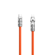 Заредете изображение във визуализатора на галерията – Angled cable USB-C - Lightning 30W 1m rotation 180° Dudao - orange
