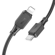 Заредете изображение във визуализатора на галерията – HOCO cable Type C to iPhone Lightning 8-pin Power Delivery 27W Assistant X101 black (30pcs/box)
