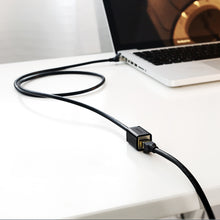 Заредете изображение във визуализатора на галерията – Ugreen Extension Network Cable Internet Ethernet Patchcord RJ45 F/UTP Cat. 6 1000Mbps 0.5m Black (NW112)
