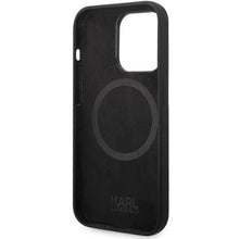 Заредете изображение във визуализатора на галерията – Karl Lagerfeld KLHMP14XSNCHBCK iPhone 14 Pro Max 6.7" hardcase black/black Silicone Choupette MagSafe

