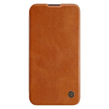 Заредете изображение във визуализатора на галерията – Nillkin Qin Leather Pro Case for Samsung Galaxy S23+ flip cover camera cover brown
