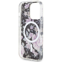 Заредете изображение във визуализатора на галерията – Original Case GUESS hardcase Flower MagSafe GUHMP14LHCFWSK for Iphone 14 Pro black
