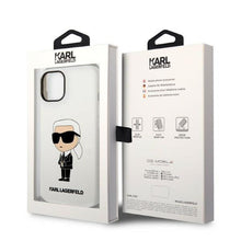 Заредете изображение във визуализатора на галерията – Karl Lagerfeld KLHCP14MSNIKBCH iPhone 14 Plus 6.7" hardcase white/white Silicone Ikonik
