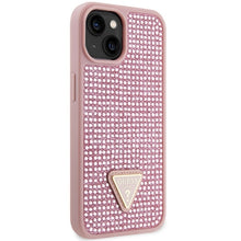 Заредете изображение във визуализатора на галерията – Original Case GUESS Rhinestone Triangle hardcase GUHCP14MHDGTPP for Iphone 14 Plus pink
