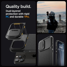 Заредете изображение във визуализатора на галерията – Spigen OPTIK ARMOR MAG MAGSAFE IPHONE 15 PRO BLACK
