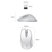 Заредете изображение във визуализатора на галерията – Ugreen MU101 ergonomic wireless mouse Bluetooth / 2.4 GHz - white
