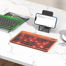 Заредете изображение във визуализатора на галерията – Hoco wireless bluetooth keyboard tranparent discovery s55 citrus
