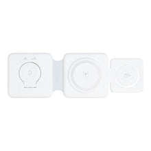 Заредете изображение във визуализатора на галерията – Wireless charger Qi 3in1 15W P14 working with MagSafe white
