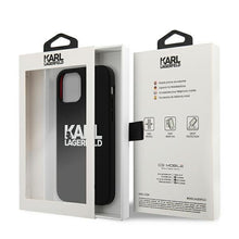 Заредете изображение във визуализатора на галерията – Karl Lagerfeld KLHCP13SSLKLRBK iPhone 13 mini 5,4" Silicone Stack Logo czarny/black
