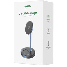 Заредете изображение във визуализатора на галерията – Ugreen CD317 MagSafe / Qi 2in1 charging station - black
