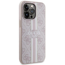 Заредете изображение във визуализатора на галерията – Guess GUHMP13XP4RPSP iPhone 13 Pro Max 6.7" pink/pink hardcase 4G Printed Stripes MagSafe
