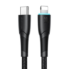 Заредете изображение във визуализатора на галерията – Joyroom Starry Series SA32-CL3 30W USB-C / Lightning cable 1m - black
