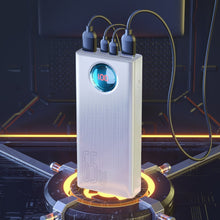 Заредете изображение във визуализатора на галерията – Baseus Amblight powerbank 30000 mAh 65 W PD3.0 QC3.0 4x USB / 1x USB Type C + USB Type C cable white (PPLG-A02) - TopMag
