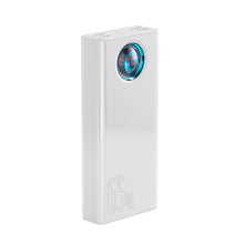 Заредете изображение във визуализатора на галерията – Baseus Amblight powerbank 30000 mAh 65 W PD3.0 QC3.0 4x USB / 1x USB Type C + USB Type C cable white (PPLG-A02) - TopMag
