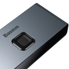 Заредете изображение във визуализатора на галерията – Baseus two-way switch splitter HDMI switcher - 2x HDMI 4K / 30 Hz gray (CAHUB-BC0G) - TopMag
