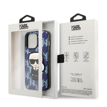 Заредете изображение във визуализатора на галерията – Karl Lagerfeld KLHCP13LPMNIKBL iPhone 13 Pro / 13 6.1" hardcase blue/blue Monogram Ikonik Patch
