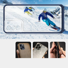 Заредете изображение във визуализатора на галерията – Clear 3in1 case for Samsung Galaxy S23 silicone cover with frame blue
