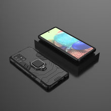 Заредете изображение във визуализатора на галерията – Ring Armor Case Kickstand Tough Rugged Cover for Samsung Galaxy A71 5G black - TopMag
