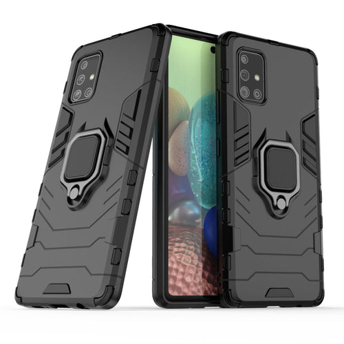 Ring Armor Case Kickstand Tough Rugged Cover for Samsung Galaxy A71 5G black - TopMag