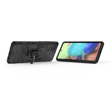 Заредете изображение във визуализатора на галерията – Ring Armor Case Kickstand Tough Rugged Cover for Samsung Galaxy A71 5G black - TopMag
