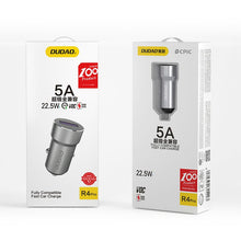 Заредете изображение във визуализатора на галерията – Dudao Fast USB Cigarette Lighter Car Charger 5 A 22.5 W Quick Charge 3.0 VOOC Gray (R4Pro Upgrade gray) - TopMag
