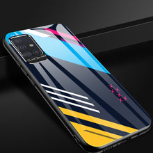 Заредете изображение във визуализатора на галерията – Color Glass Case Durable Cover with Tempered Glass Back and camera cover Samsung Galaxy A51 pattern 1
