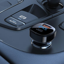 Заредете изображение във визуализатора на галерията – Acefast car charger usb a + typ c qc4.0 pd66w pps afc fcp lcd b4 black
