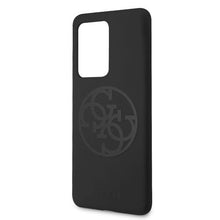 Заредете изображение във визуализатора на галерията – Guess GUHCS69LS4GBK S20 Ultra G988 black/czarny hard case Silicone 4G Tone On Tone - TopMag

