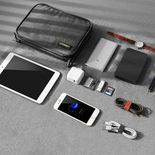 Заредете изображение във визуализатора на галерията – Ugreen case hard disk box HDD SSD phone cables accessories 24.5 x 17.5 x 5 cm gray (50147 LP149) - TopMag
