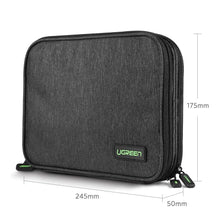Заредете изображение във визуализатора на галерията – Ugreen case hard disk box HDD SSD phone cables accessories 24.5 x 17.5 x 5 cm gray (50147 LP149) - TopMag
