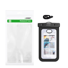 Заредете изображение във визуализатора на галерията – Ugreen universal waterproof cover phone case (max 6.0``) for swimming pool by the water IPX8 black (50919 LP186) - TopMag
