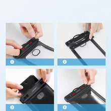 Заредете изображение във визуализатора на галерията – Ugreen universal waterproof cover phone case (max 6.0``) for swimming pool by the water IPX8 black (50919 LP186) - TopMag
